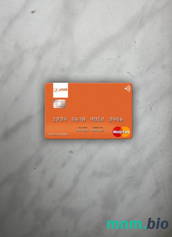Kazakhstan First Heartland Jýsan bank wygląd zdjęcia mastercard skan PSD + zdjęcie